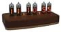 Nixie Tube Clock, IN14 Tubes, Teak Maple Base, Factory Assembled & Tested