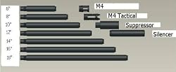 16" Recon Tactical Paintball Barrel - Autococker