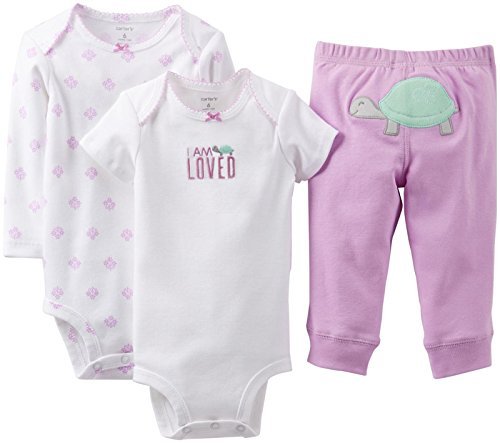 Carter's Baby Girls' 3-piece Bodysuit & Pant Set