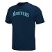 MLB Felix Hernandez Seattle Mariners Short Sleeve Basic Tee (Traditional Navy, X-Large)