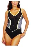 It Figures Women's Athletic Mesh Zipper Tank One Piece