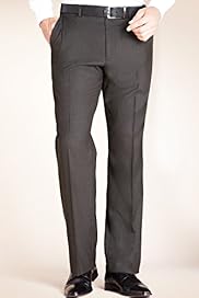 Big Tall SupercreaseÃ‚Â® Flat Front Trousers with Wool