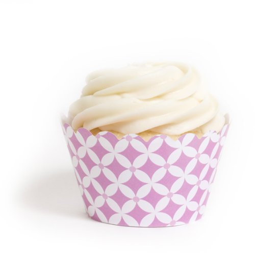 Dress My Cupcake Cherry Blossom Pink Diamonds Cupcake Wrappers, Set of 12