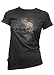 Skull With Rosary Cross Womens T-shirt, X-Large, Pink
