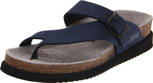 Mephisto Women's Helen Thong Sandal,Navy Nubuck,9 M US