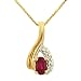 .31ct Oval Ruby & Pave Diamond (.04ct) Twist Pendant