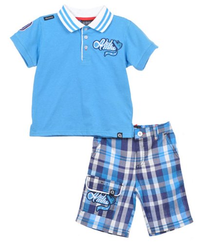 Akademiks "Vintage Script" 2-Piece Outfit (Sizes 12M - 24M) - tonal opal, 24 months