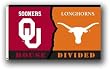 NCAA Oklahoma - Texas 3-by-5 Foot Flag with Grommets - Rivalry House Divided