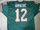 Bob Griese Miami Dolphins Autographed/Hand Signed Authentic Teal Jersey