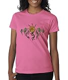 Kokopelli Sun Dancers Flute Cactus Music Love Ladies T-Shirt S-2XL - Azalea - L