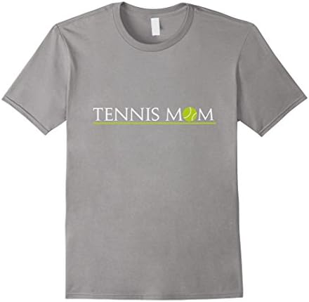 Men's TENNIS MOM T-SHIRT Tennis Mother Raised a tennis player  Medium Slate
