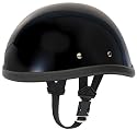 Daytona Eagle Gloss Black Skull Cap Novelty Motorcycle Helmet [Small]