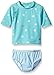 Carter's Girls' Short Sleeve Foil Fish Rash Guard Set