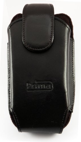Treo 750/700/680/650 Series Black Leather Vertical Pouch with Fixed Belt Clip From Prima Cases