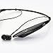 GJT Hv900 Wireless Bluetooth Stereo Headset Universal Vibration Neck Bluetooth Style Earphone Headphone for iPhone Android Cellphones Enabled Bluetooth Device (BLACK)