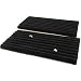 2 Black Velvet Continuous Slot Ring Trays Jewelry Showcase Displays