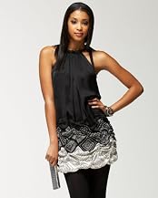 Silk Ruched Bottom Halter Dress