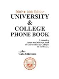 University & College Phone Book, 2009/16th Edition