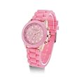 YKS Pink Unisex Geneva Silicone Jelly Gel Quartz Analog Sports Wrist Watch