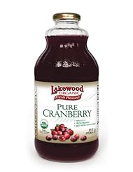 Lakewood Organic PURE Cranberry Juice, 32-Ounce Bottles (Pack of 6)