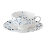 ティーカップソーサー 白磁 Shinzi Katoh Blue Herbブルーハーブ 洋食器 美濃焼 業務用食器