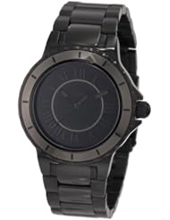 a_line Womens AL-20016 Marina Black Ion-Plated Stainless Steel Watch