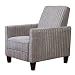 BEST Grey Striped Fabric Reclining Club Chair
