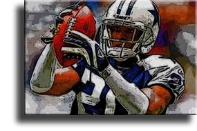 Completely Handpainted American Football Sport Painting, Custom Order FL2223, Oil on Canvas, with Option to Paint Jerry, Brett & Co. from Any Other Favorite Photograph or Picture, Unframed, Size 16