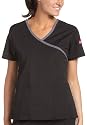 Dickies Women's Everyday Scrubs (EDS) Contrast Mock Wrap Top