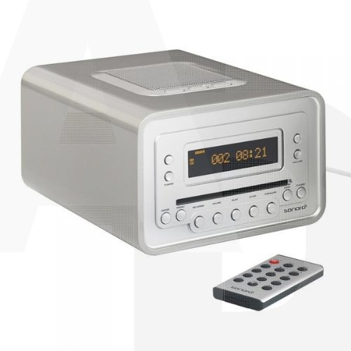 Sonoro AU-1310 cubo silber - Design CD-Radio mit Weckfunktion