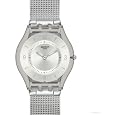 Swatch Women's Skin SFM118M Silver Stainless-Steel Swiss Quartz Watch with Silver Dial