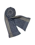 Gucci Signature Web Stripe and GG Logo Scarf Blue