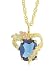 Classy! 10k Yellow-gold Black Hills Gold 10x8mm (December-Birthstone) Blue Zircon pendant-necklace