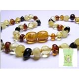 Amber Teething Necklace With Tooth Tissues