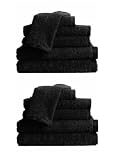 24 Pack Economy Black Salon Towels