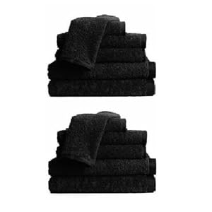 24 Pack Economy Black Salon Towels
