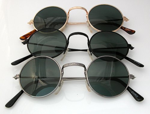 Buy Now at Amazon.com: Retro John Lennon Style Round Sunglasses & Case (20 Colors To Choose From)