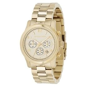 MICHAEL Michael Kors WoMens Chronograph Gold Tone Bracelet Watch by Michael Kors