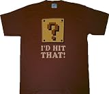 Nintendo Mario Bros I'd Hit That! Brown T-shirt Tee