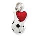 Sterling Silver Enamel I Heart Soccer Ball Charm
