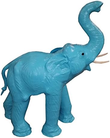 Gurman LA Leather Elephant Standing, 15" x 14", Teal