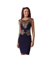 Sexy Sleeveless Shift Applique  Dress