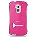 HTC One Max / T6 Stand Case, GreatShield Guardian Hybrid Snap On Case Back Cover with Kickstand for HTC One Max / T6 (Pink/White)
