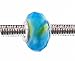 Pandora Style Charm Bead (Z71) Faceted Murano Lampwork Glass (14mm x 10mm) (fits Troll too)