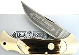 Boker Solingern Germany Large Lockback Classic Etching Blade Genuine Stag Handle Knife