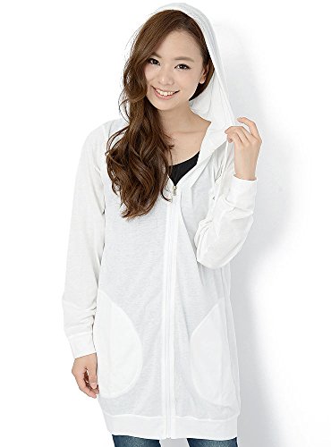 (ミレイナ)MIREINA 遮へい率80%以上 紫外線対策 UV加工 速乾素材 ジップアップ ロング パーカー 長袖 レディース 薄 120941