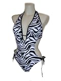 Womens Aloha By Swimbay Monokini Swimsuit, One Piece or Two Piece, Zebra Print