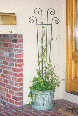 Panacea Trellis 3/8" X 16" X 48" Round Steel Black