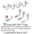 Dermal Anchor&iuml;&iquest;&frac12; Low Motion Solid Titanium With Gems DERMTIT3-AQ - 4MM AQUA