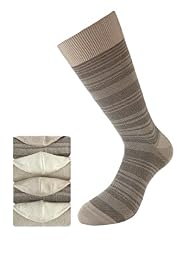 4 Pairs of Collezione Piqué Striped Socks